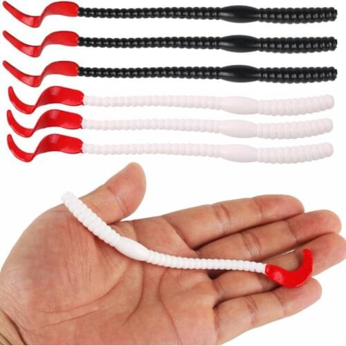 Sougayilang 20pcs Soft Fishing Shad Lures Bait Worm Trout Bionic Fishing Wobbler Maggot Earthwom Insect Carp Fishing Tackle