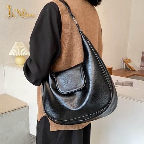 Womens Shoulder Bags Designer Bag Retro Handbags Large Capacity Casual Underarm Fashion Pu Leather Solid Color Vintage Bags