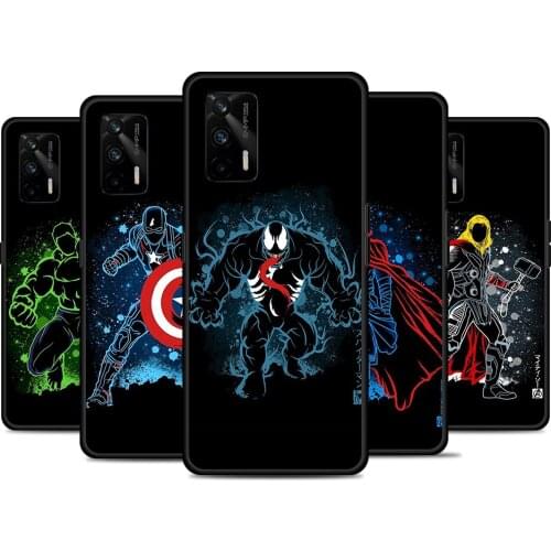 Marvel Superhero For Realme 8 GT Neo Flash Edition Explorer Master Q3 Pro Narzo30 C21 C11 C20A C21Y Phone Case