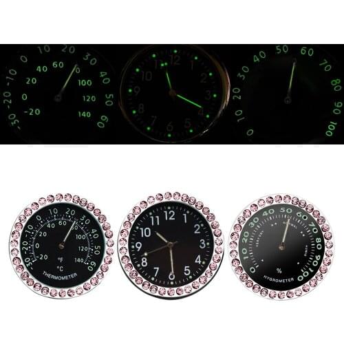 Yolu Car Clock Luminous Mini Automobiles Digital Watch Quartz Clocks Stick-on Auto Ornament Car Accessories for Cars SUV MPV