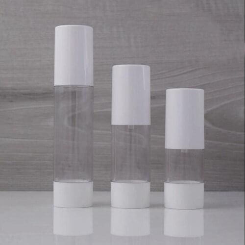 50ml airless bottle white pump and lid /bottom for lotion/emulsion/foundation/essence/oil/serum Cosmetic Container