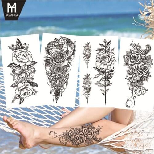Temporary Tattoos For Men Women Arm Chest Fake Tattoo Sticker Waterproof Realistic 3D Flash Wolf Tatoo Paper T1801