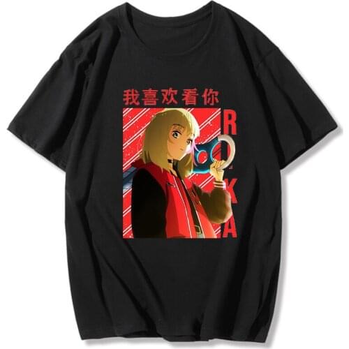 Summer Tops Cartoon Woman T-shirts Kawaii Japanese Anime Wonder Egg Priority T Shirt Women Harajuku Unisex Graphic Tees Female