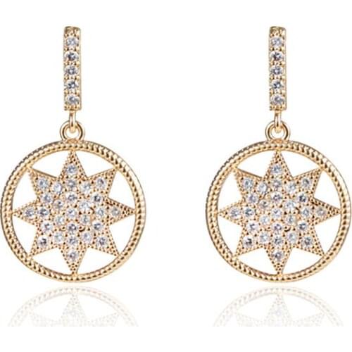 LADYCHIC Vintage Star Sun Round Geometric Dangle Earrings Ethinc Statement Jewelry Trendy Earring for Women Birthday Gift LE1432