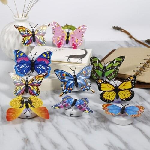 10pcs Creative Luminous Butterfly Nightlight Changing LED Night Light Lamp Wall Stickers Decal Home Decor Dropshipping