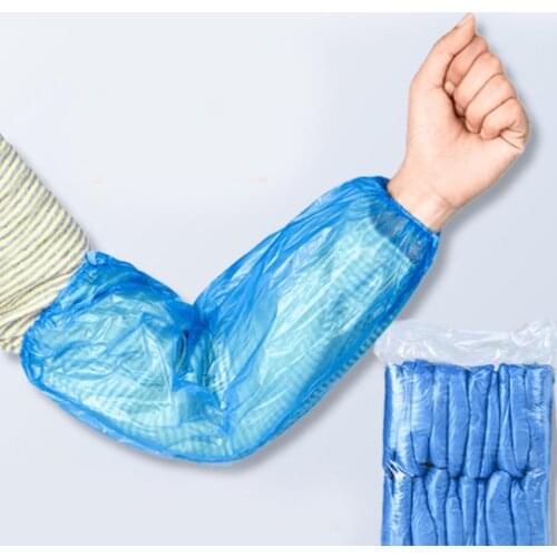 100pcs Disposable Arm Sleeve Cover Dust-proof Oversleeves with Elastic Ends for Painting Cooking Food Service Beauty Salon