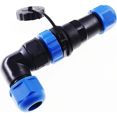 2 Pcs SD/20 Docking Waterproof Connector IP68 Aviation Wire Cable Plug Male Female 1/2/3/4/5/6/7/9/10/12/14 Pin Right Angle