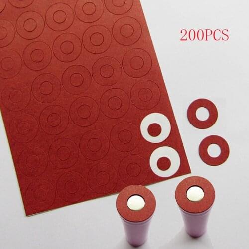 200Pcs Cardboard 18650 Battery Insulators Hollow Insulating Gasket Electrical Insulating Adhesive Paper