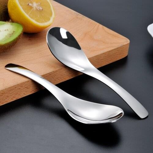 304 Stainless Steel Spoon Childrens Tableware Kids Spoon Rice Spoon Kitchen Spoon Ice Tea Spoons Stainless Steel Mini Spoon