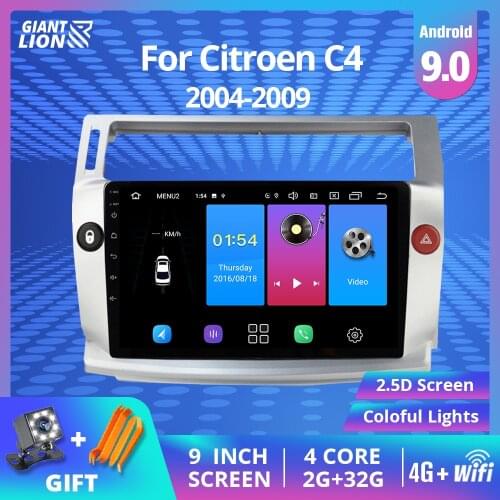 2Din Android 9.1 Car Radio For Citroen C4 C-Triomphe C-Quatre 2004-2009 Car Dvd Player Car Multimedia Player 2DIN DVD Player