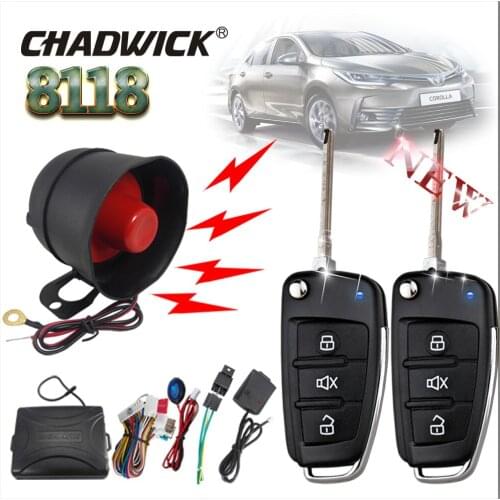 CHADWICK 8118 for Japanese car butto #2 flip key Car Alarm System Universal Siren one-Way Auto Security Keyless Entry anti-theft