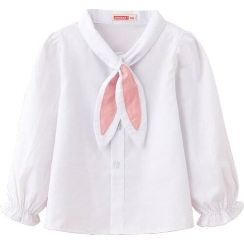 Kids Blouse For Girls Spring New Fashion Kids Princess Long Sleeve Shirts Cute Bow Tie Baby Girl Tops Children Clothing