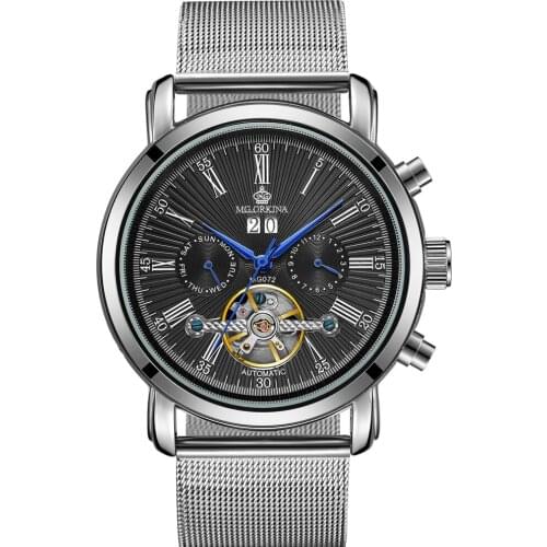 New Army Military Mechanical Mens Watches Top Brand Luxury Mesh Belt Men Watch Casual Sport Male Clock Watch Relogio Masculino