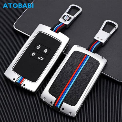ATOBABI Zinc Alloy Car Key Case For Renault Clio Koleos Kadjar Megane Scenic Dacia Duster 2 Remote Control Fobs Protector Cover