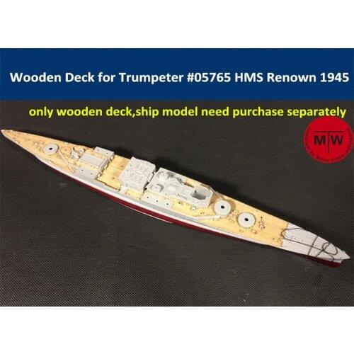 1/700 Scale Wooden Deck for Trumpeter 05765 HMS Renown 1945 Ship Model Kit