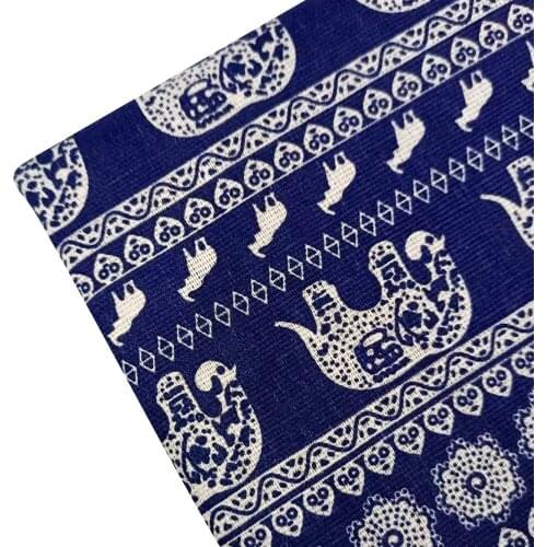 Animal Printed Cotton Linen Fabric Woven Sewing Linen Cotton Fabric DIY Quilting Elephant Canvas Material For Textile Patchwork