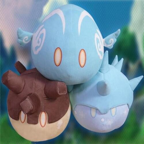 Game Genshin Impact Slime Traveler Mondstadt Paimon Short Plush Doll Pillow Cute Toys Cartoon Cushion Birthday Girl Xmas Gift