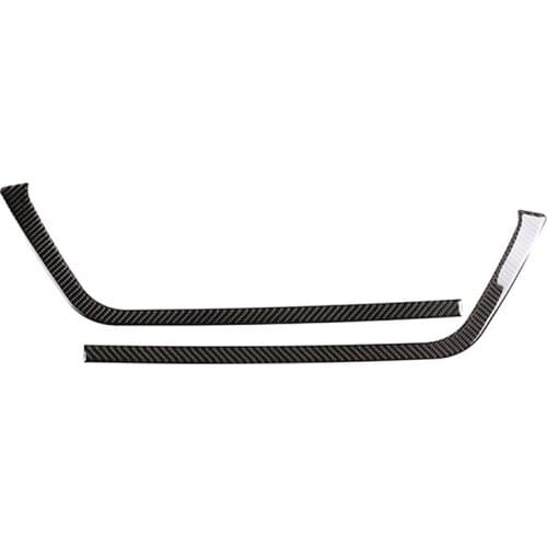 Car Carbon Fiber Front Fog Lamp Eyebrow Fog Light Frame Trim Decoration for Nissan X-Trail 2014-2018