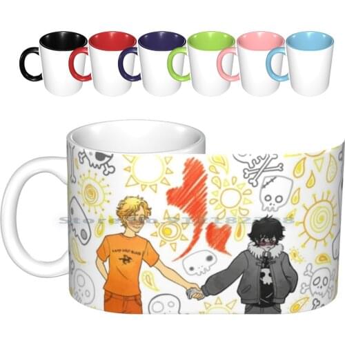 Solangelo Suns And Skulls Ceramic Mugs Coffee Cups Milk Tea Mug Solangelo Percy Jackson Pjo Heroes Of Olympus Nico Di Angelo
