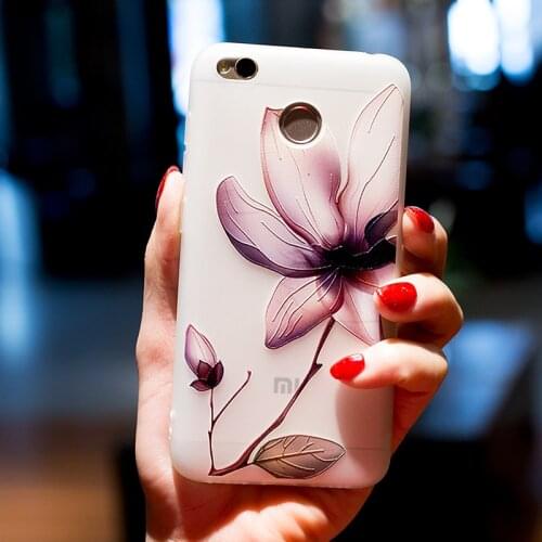 Cute flower Case For Xiaomi Redmi Note 5 6 7 8 9 Pro Redmi 5 Plus 6A 7A 8A Xiaomi Mi A1 A2 Mi 8 Lite 3D Relief Silicone Cases