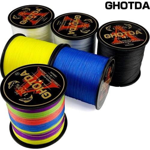 GHOTDA 4 Strands PE Braided Fishing Line 300M 500M 1000M Multifilament Braid Fishing Wire Carp Fishing Line