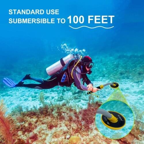 Underwater Metal Detector PI-iking 750 Induction Pinpointer Expand Detection Depth with LED Light when Detects Metal