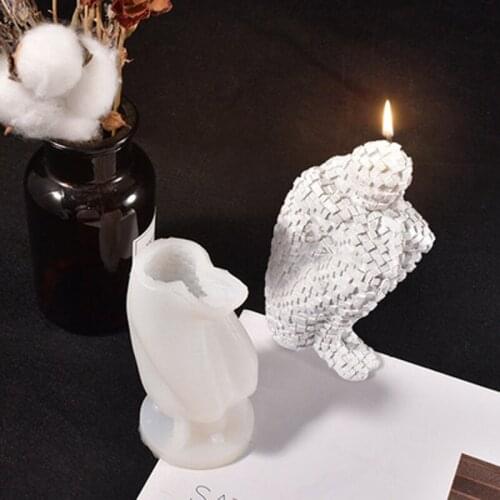 Candle Silicone Mold Geometric Portrait Statue Creative Design Aromatherapy Plaster Concrete Candle Mould Home Decoration