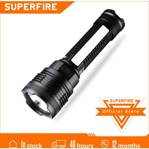 2021 SupFire D15/S LED flashlight With Magnetic COB Light 26650 Battery 5 Modes Camping Fishing Lantern USB Rechargeable Torch