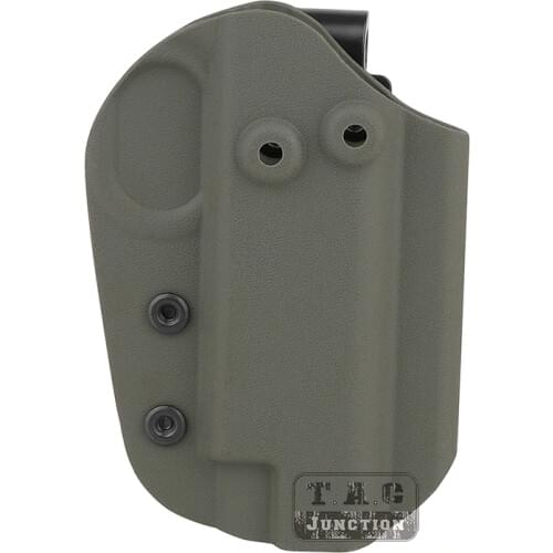 Tactical IWB Kydex Waist Holster HSG Style Right Hand Belt Type Holster Holder For COMP-TAC 1911 Foliage Green