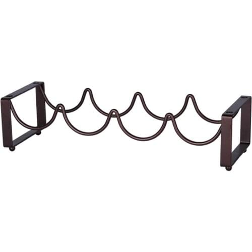 Top-Vintage Retro Strong Creative Wire Wine Rack Bottles Wine Display Rack Stand Storage Holds 4 Bottles Home Accessory