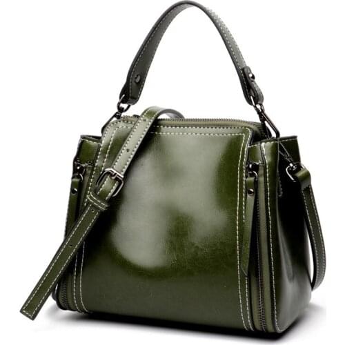 Women Leather Handbag Classic Elegant Bucket Bag Female Shoulder Crossbody Bag Soft Split Leather Cowhide Vintage Hand Totes