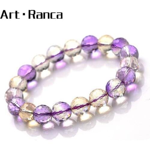 Natural Amethyst 128 Polished Surface Fashion Jewelry Womens Bracelet