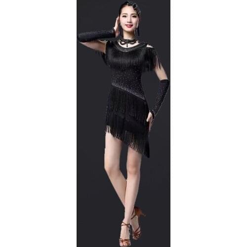 2021 New style Latin dance costume Ballroom tassel latin dance dress for women latin dance competition rumba Cha Cha dance Dress