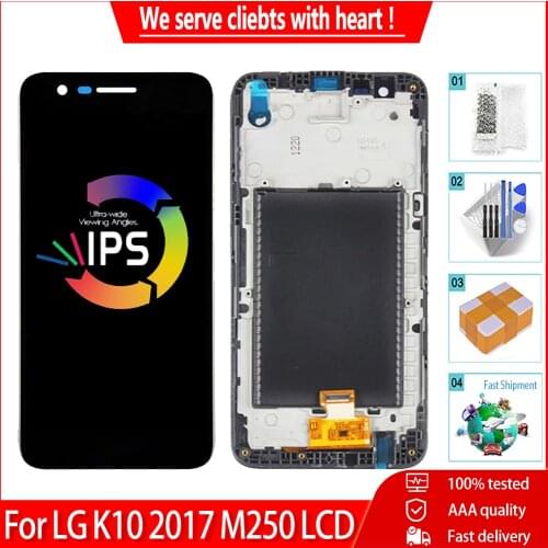 5.3" AAA Quality For LG K10 2017 M250 LCD Display With Touch Screen Digitizer With Frame Assembly For K20 Plus M250N M250E LCD