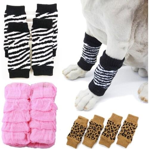 4Pcs/set Winter Pet Creative Warm Leg Protector Dog Cat Puppy Cotton Warm Leg Warmer Socks Winter Pet Knee Socks Supplies