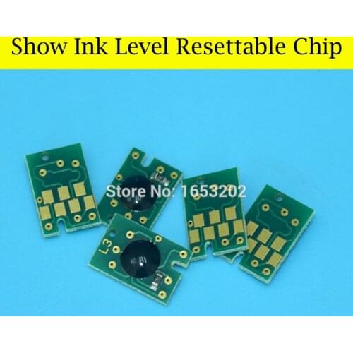 1 PC Reseter With 8 Pieces Show Ink Level Resettable Cartridge Chip For Epson 4800 Ink Cartridge T5651 T565