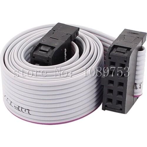10pcs FC10P 20Cm 10-Pin IDC Socket Extension Flat Ribbon Cable Wire for ISP JTAG
