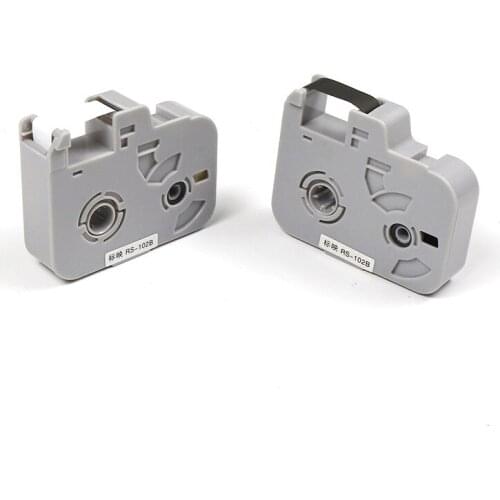 Label Tape For Ribbon Printer RS-80B S650 700 Black 1PC White 1PC
