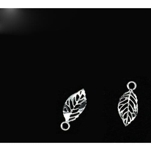 20 pcs/lot Vintage Silver Mini Leaf Alloy Charms Hollow-out Leaves Charms Pendant Bracelet Making Jewelry Accessories DIY YZ024