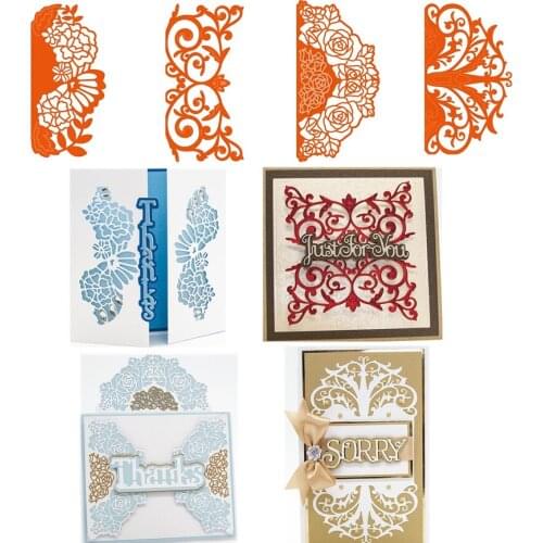 4 Pieces Elegant Fancy Border Charming Pattern Best Seller Metal Cutting Dies For DIY Scrapbooking Album Card New Design Crafts