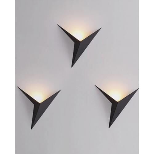 AC85-265V Modern Triangle LED Wall Lamps Nordic Style Indoor Wall Light 3W Fixture Hallway Bar Restaurant Wall Sconce
