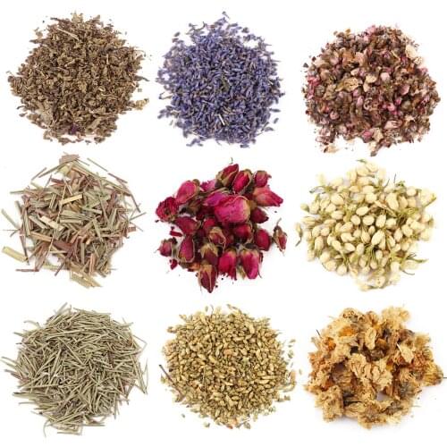 Behogar 9 Packs Natural Dried Flower Petals Set for Making Scented Tea Candles Bath Bombs Soap Sachets Resin Nails Decorations