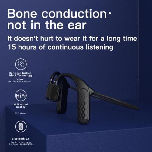 New Wireless Headset Bluetooth 5.0 Bone Conduction Headphones Sports Outdoor Hands-free Light Sound Quality Healing Headphones