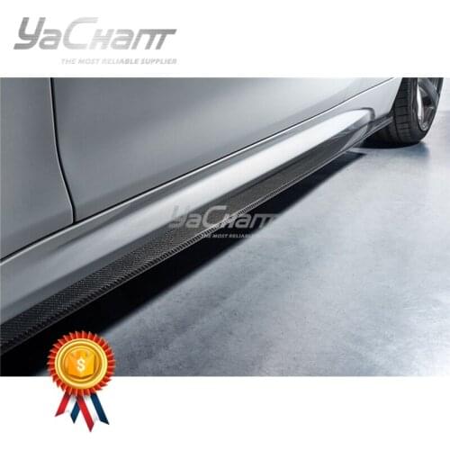 Car-Styling Carbon Fiber Side Skirts Fit For 2016-2018 F87 M2 Cempetition M2C 3DD Style Side Skirt Underboard Extension