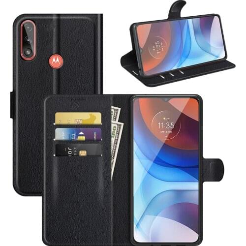 For Moto E7 Power Case Flip Cases For Motorola Moto E7 Power High Quality Leather Stand Cover With Card Holder