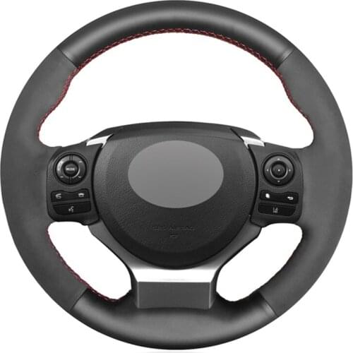 Black Suede Artificial Leather Car Steering Wheel Cover For Lexus IS200t IS250 IS300 2016-2019 IS350 IS F-Sport 2014 2015 2016