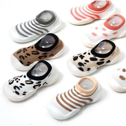 Children Anti-slip Shoes Newborn Baby Girl Cotton Non-slip Floor Socks Baby Boy Rubber Sole Cartoon Indoor Socks Shoes