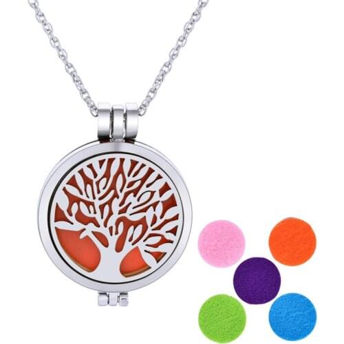 2018 New Creative Openable Pendent Necklace luminescent life Tree Necklace Aromatherapy Necklace for Women Jewelry Gift