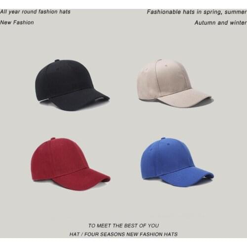 Fashion Woman Man Base-ball Caps Korean Style High Quality Sun Hat Outdoor Sport Adjustable Unisex Solid Color Visors Caps