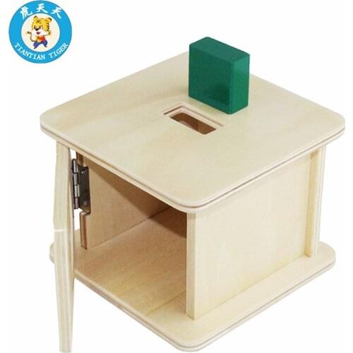 Montessori Baby Early Education Toys Infant Shape Matching Box With Geometric Prism